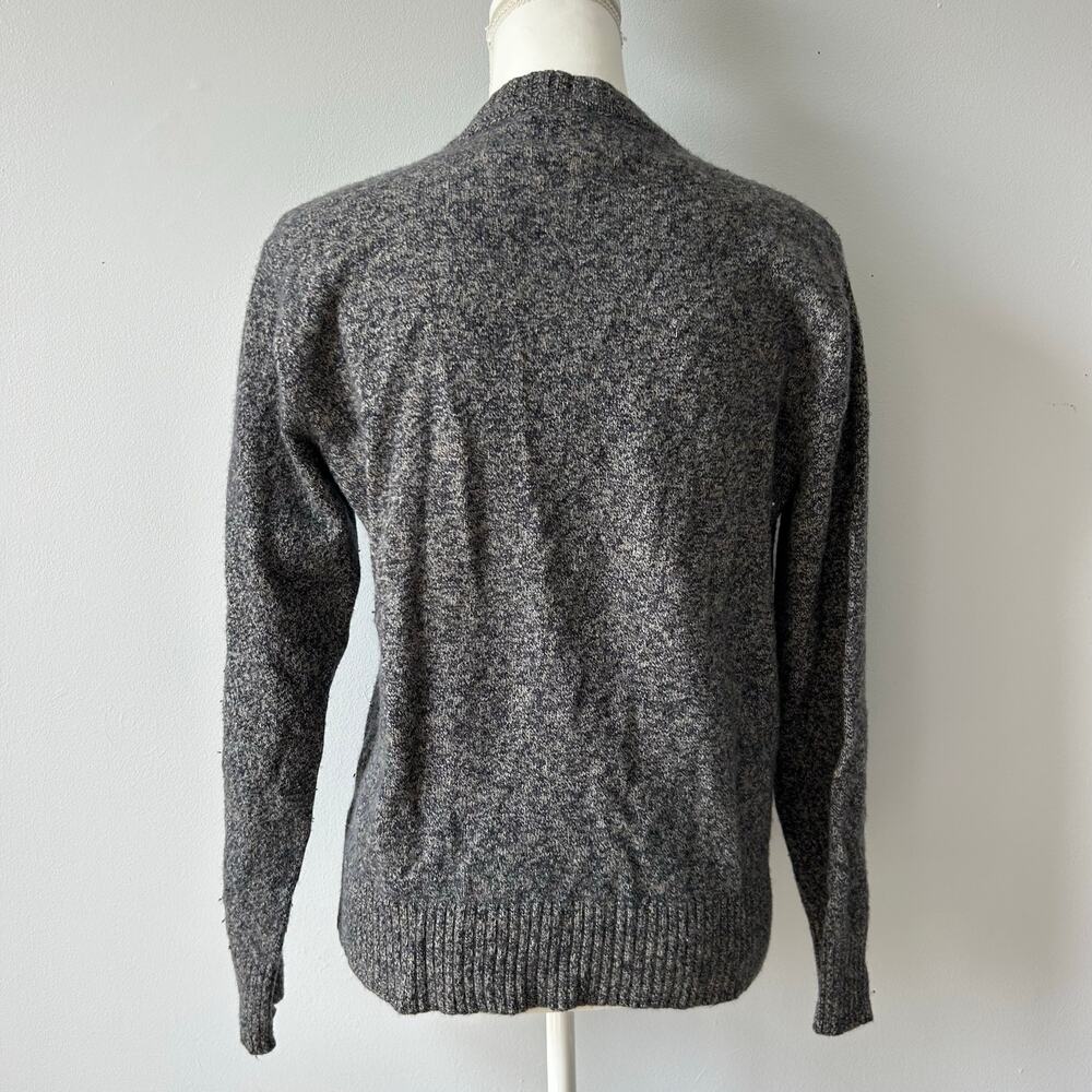 J Crew Rugged Merino Knit Wool Sweater Slouchy Quiet Luxury Gray Pullover Size M - Picture 3 of 5